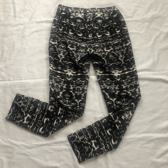 🌟 J.Crew Ikat Pants, black and white, size 0 - Picture 6 of 10